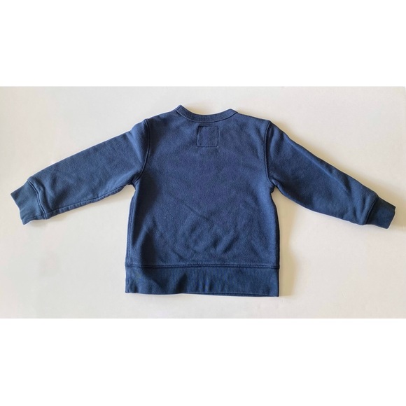 BEAVER CANOE 3T Dark Blue Toddler Graphic Long Sleeve Sweatshirt Snap Neckline - Picture 3 of 10